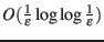 $ O(\frac{1}{\epsilon} \log \log \frac{1}{\epsilon} )$